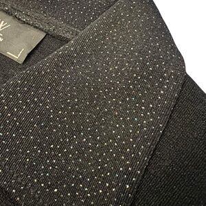 ACW Design‎ Women’s Button Up Shirt VTG Top Slinky Blouse Rhinestone Collar LG